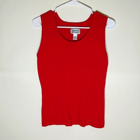 Chico design red sleeveless top. Size 1 - Picture 1 of 7